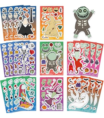 Amazon.com: Nightmare Before Christmas Stickers Party Favors for