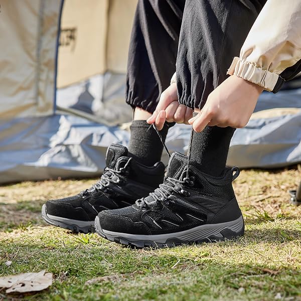 SHULOOK WOMEN’S WATERPROOF HIKING BOOTS OUTDOOR TREKKING CAMPING TRAIL HIKING BOOTS