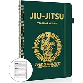 LKTHSEEK Jiu Jitsu Training Journal BJJ Notebook for Martial Arts 134 Pages PU Cover Spiral Bound A5 Size Planner Style Notebook to Log Techniques Goals and Rolling Notes Ideal for Gift
