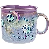 Silver Buffalo Disney Nightmare Before Christmas Jack Skellington Mystic Opulence Reactive Glaze Ceramic Camper Mug, 20 Ounces