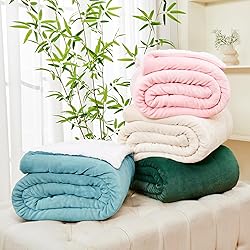 Andency Sherpa Fleece Blankets Queen Size for Bed