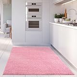THE RUGS Pink Shaggy Living Room Rug 180x270 cm Soft 30 mm Thick view 3