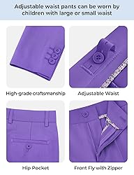 Marvelous World Boys Suits Lavender Slim Fit Size 7