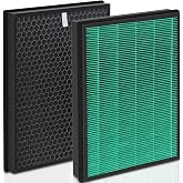 Airmega 400/400S Replacement Filter Compatible with Coway AIRMEGA Max2 400 400S 400(G) 400S(G) Air Purifier, AP-2015-FP, 2 Set Max2 Green and Activated Carbon Filter Set