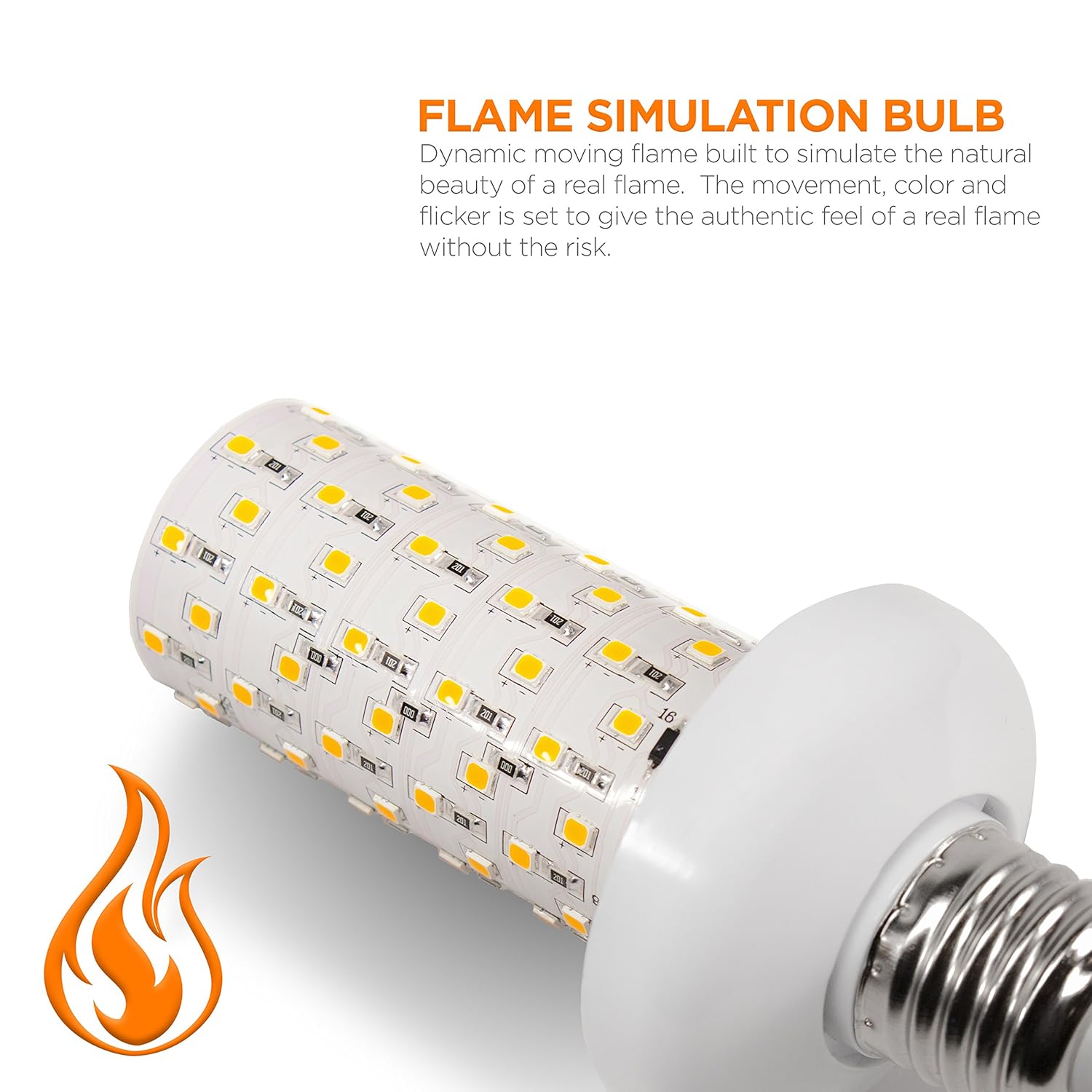 LED Bulbs Flame Effect Light Hudson Lighting 3W 200 Lumen Fire Bulb