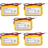 Fulpower 5-Pack 3.6V 900mAh Ni-Cd AA Emergency Light Batteries | Replaces Exitronix 10010037,Max Power B2-0031 MH468886,Unitech LEDR-1 6200RP,Dantona CUSTOM-318 OSA230&ndash; for exit signs