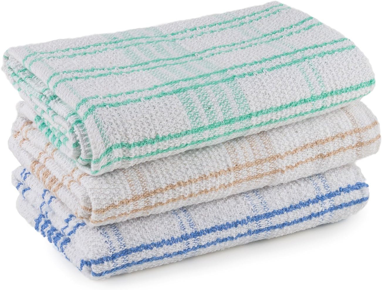Go West Soft Check Tea Towels (Pack of 12), Multicolor