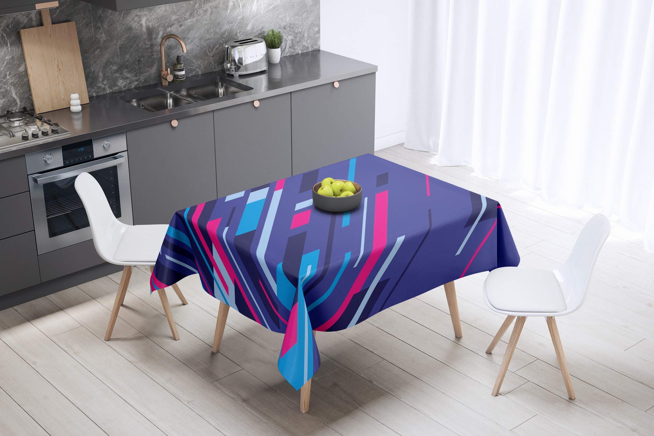 Bonamaison Kitchen Decoration, Tablecloth, 140cm x 140cm - Designed and Manufactured in Turkey