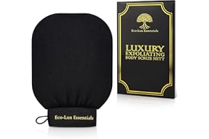 ECO-LUX ESSENTIALS Eco Lux Exfoliating Mitt - Moroccan Exfoliating Glove - Heavy Duty Body Scrub Bath Glove - Ideal for Bath, Shower, Massage, and Dead Skin Removal