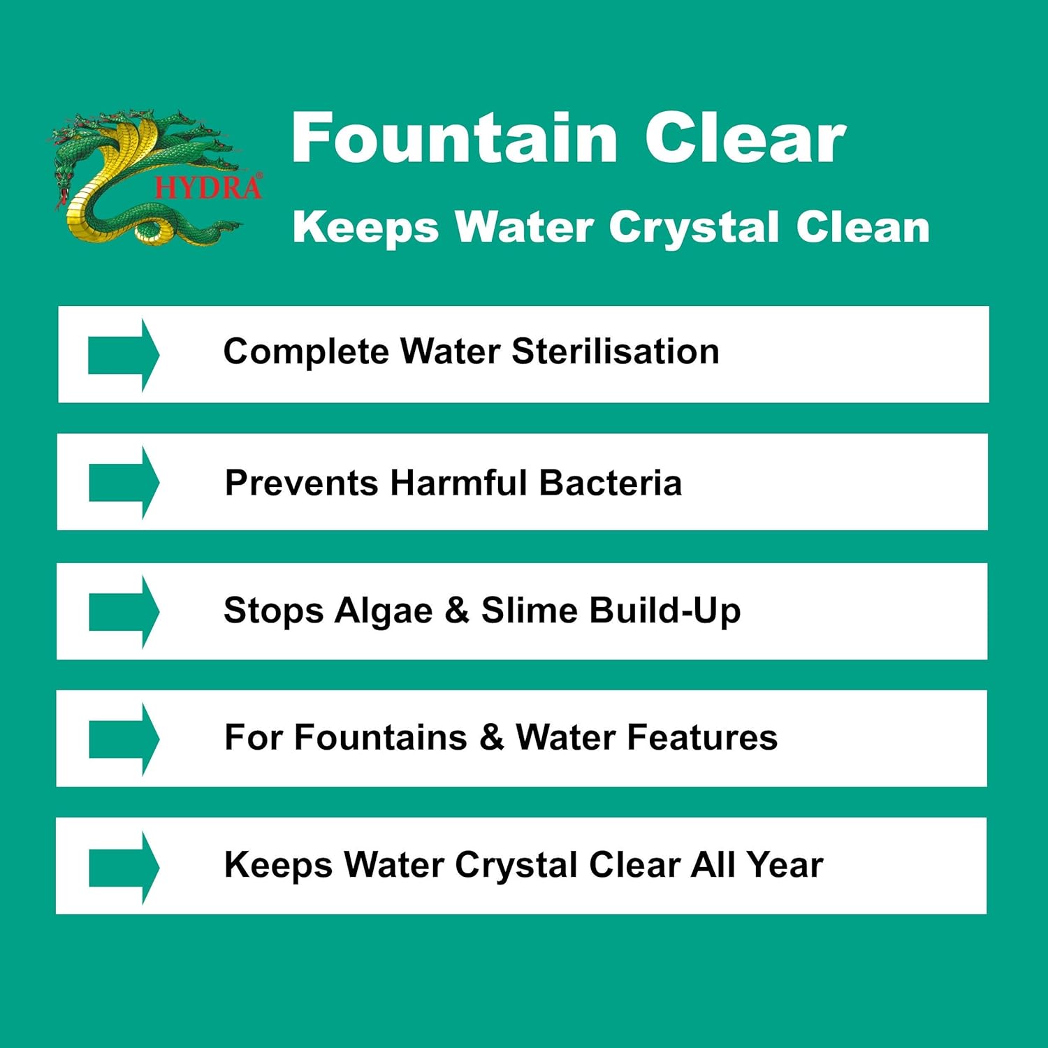 HYDRA Fountain Clear Best Water Feature Cleaning Fountain Cleaner