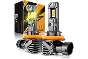 Auxbeam H11 H9 H8 Fog Light, 18000LM 3000K Golden Yellow Super Bright Fog Lights For Off-road Use, Plug and Play