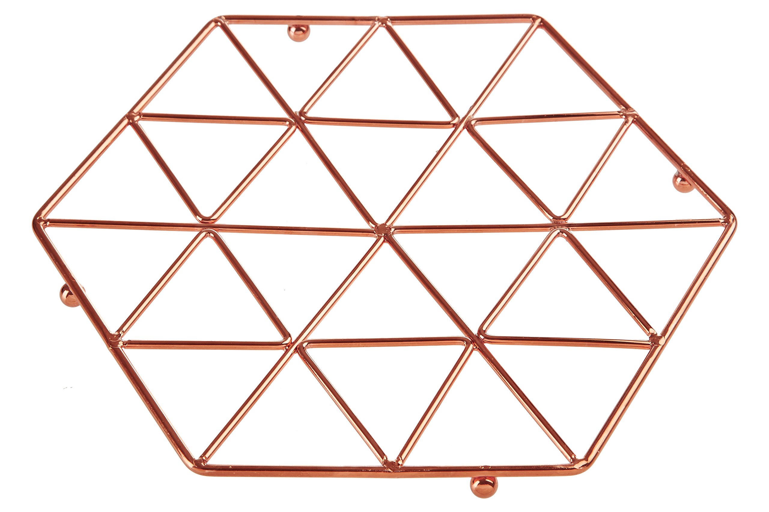 Premier Housewares 507558 Vertex Trivet, Copper , 22 x 22 x 2 cm