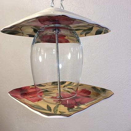 Amazon Com Handmade Bird Feeder Porcelain Glass Ceramic