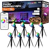 Enbrighten Vibe Eternity Landscape Lights, 33ft, 8 RGBWIC LEDs, Weatherproof, Perfect for Garden, Pathway, and Home Exterior Lighting, Smart App Control, Compatible with Alexa, Google Home, 83789