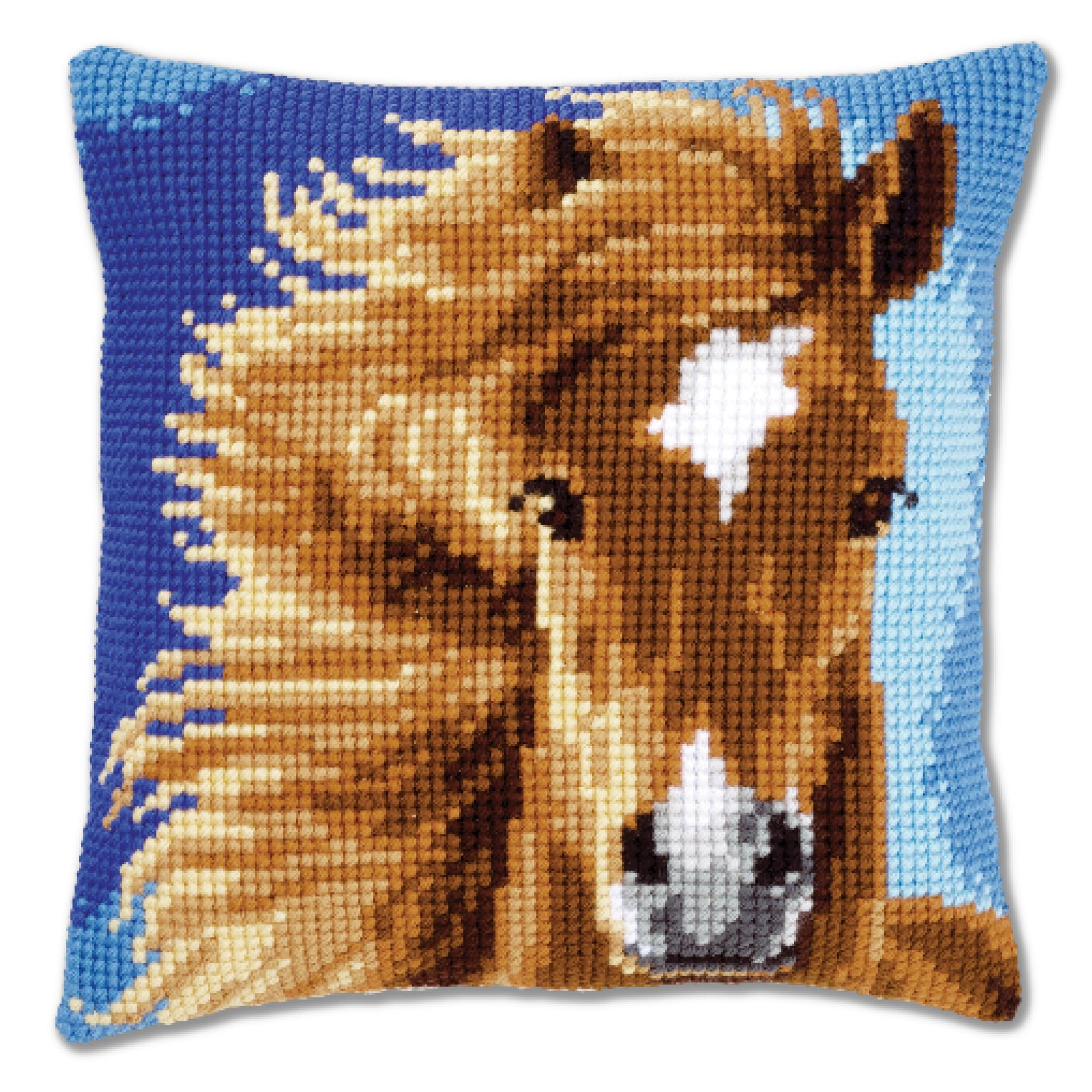 Vervaco 1-Piece Cushion Horse, Brown