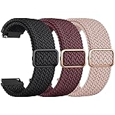 Compatible with 20mm 22mm Watch Bands Quick Release Replacement Wristband, Adjustable Stretchy Braided Bands Replacement Straps for Women Men