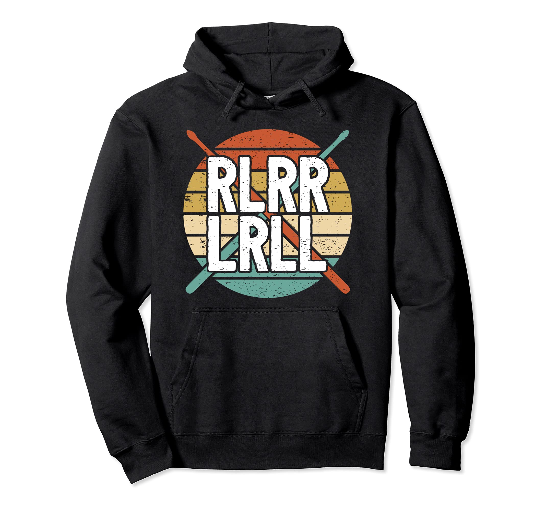 Retro Drummer Drums Percussion Saying I Drumming Sticks Pullover Hoodie