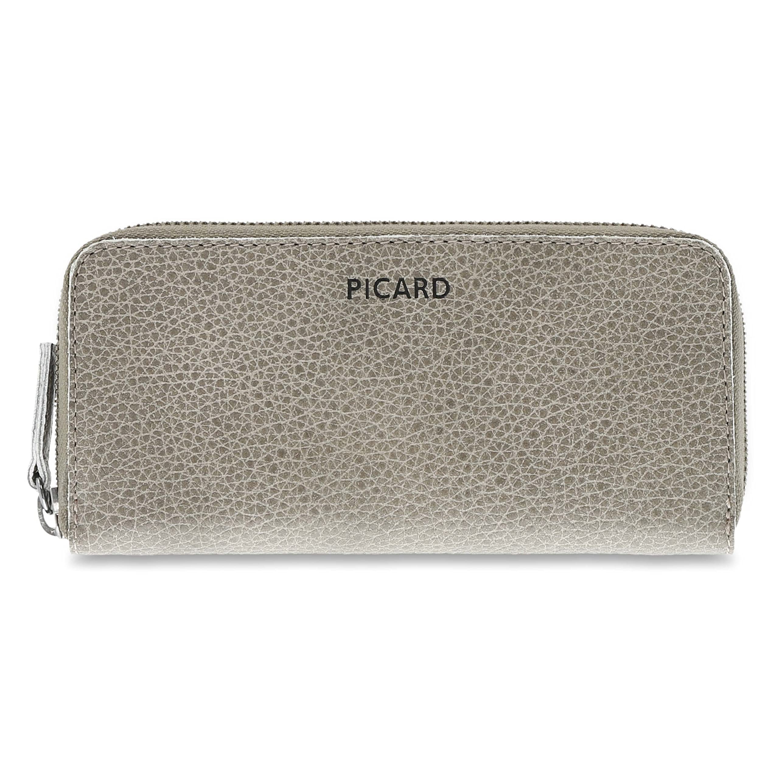 Picard Women's Writing Pouch Made of Genuine Leather Large Width 2 cm Height 8 cm Length 18 cm with Zip for Business, Everyday Use