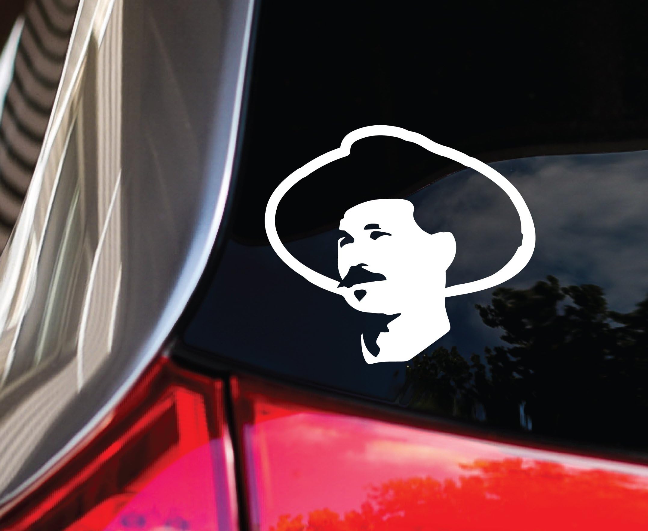 DOC Holiday Silhouette car Decal 5" x 4.5" Waterproof.