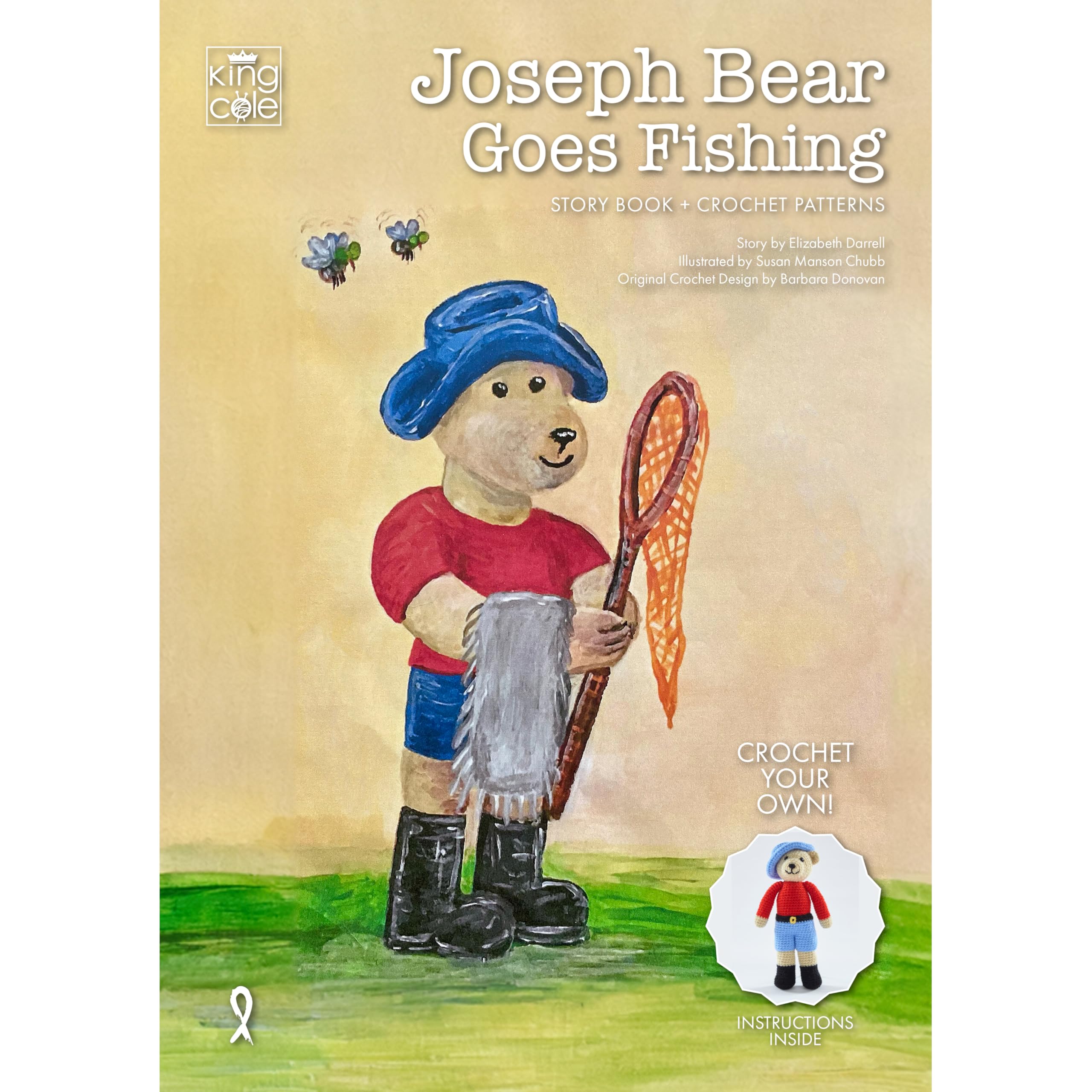 King Cole Joseph Beer Goes Fishing - Crochet Patterns & Story Book