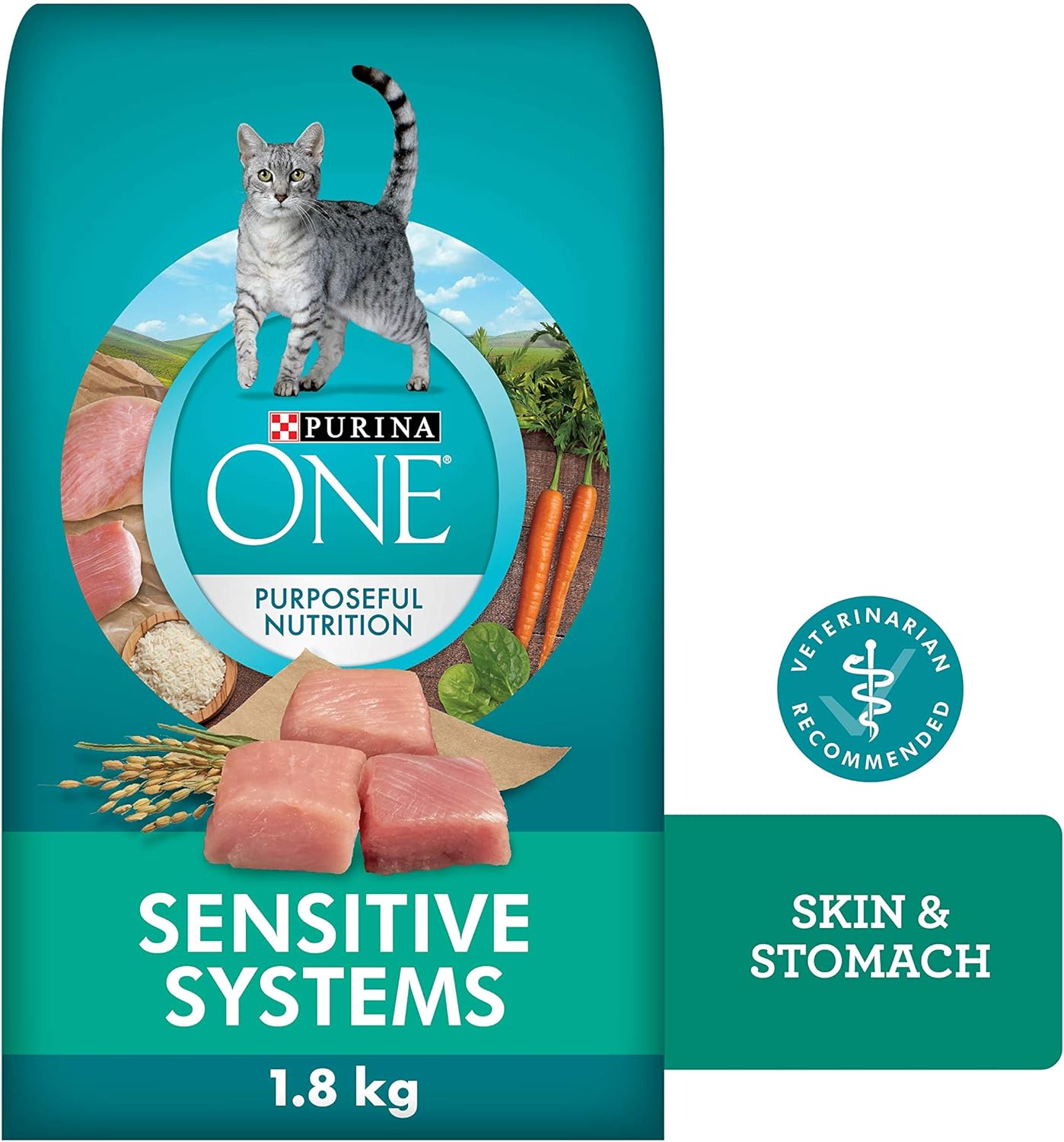 Purina ONE Dry Cat Food, Sensitive Systems 1.8 kg Amazon.ca Pet Supplies