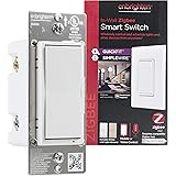 Enbrighten Zigbee Smart Light Switch with QuickFit and SimpleWire, Pairs Directly with Echo 4th Gen/Echo Show 10 (All)/Echo S