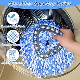 UNU 6 Pack Mop Head Replacement for Vileda Triangle Spin Mops Blue view 5