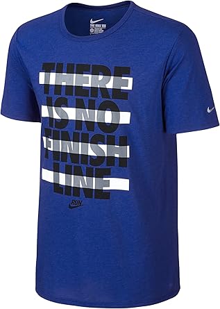 blue black and white nike shirt