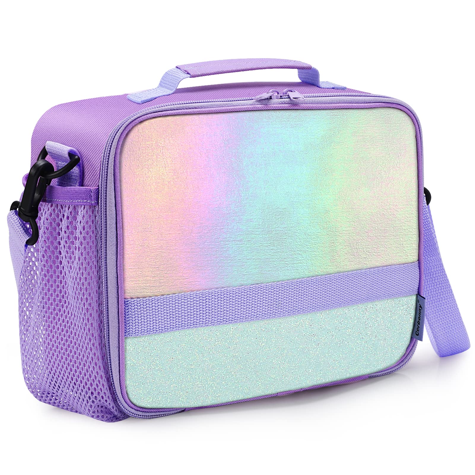 Photo 1 of **************Broken strap buckle************
Cerbonny Kids Lunch Box, Crystal Purple, Insulated, Durable, Adjustable Shoulder Strap, Keeps Food Warm, Ideal for School and Travel