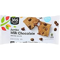 365 by Whole Foods Market, Chocolate Chips Baking Jumbo Milk Chocolate, 10 Ounce