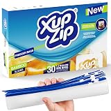 XupZip 4.55L Slider Freezer Bags, Airtight & Leakproof, 30 Pcs
