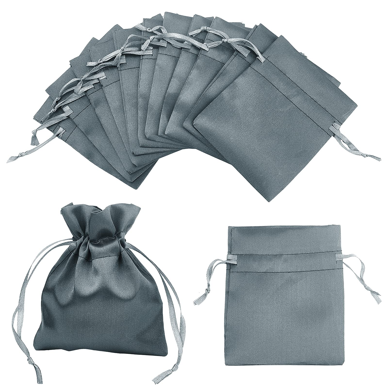 NBEADS 24 Pcs Drawstring Gift Bags, Polyester Jewelry Pouch Bag Candy Chocolate Bags Small Coin Purses for Christmas Wedding Party Favors