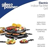 Giles & Posner Electric Round Raclette Grill 800W Indoor Tabletop 6 view 2