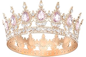 DRESHOW Queen Crown for Women Rhinestone Crystal Tiara Princess Crowns Wedding Headband Costume Party Hair Accessories Bridal