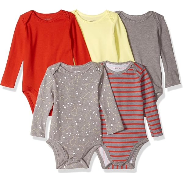 HonestBaby Magliette Lunghe Neonato - 5 Pack Cotone Biologico Certificato GOTS - Ragazze - Foto 1
