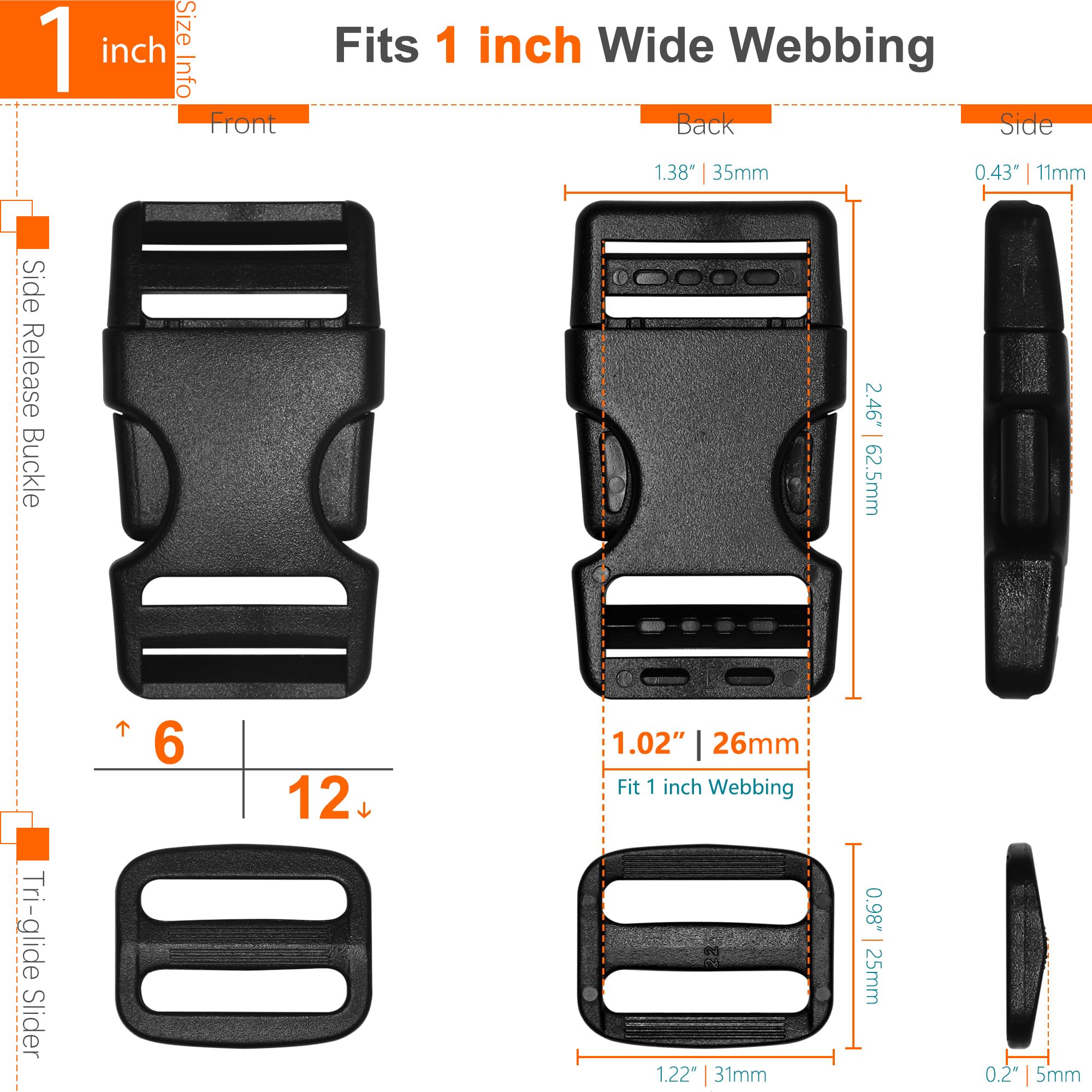 HISUNTEC Buckles for 1