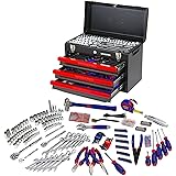 WORKPRO 408-Piece Mechanics Tool Set with 3-Drawer Heavy Duty Metal Box (W009044A)