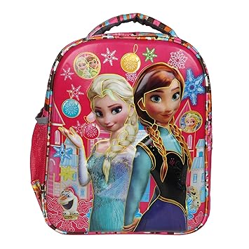 Happile Fabric 6 L Pink and Blue School Bag Pack