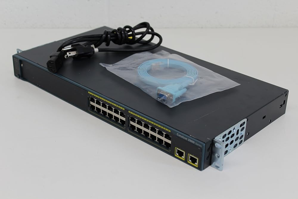 Cisco WS-C2960-24TT-L Catalyst 2960 24 Port 10/100Mbps Layer 2 LAN Base Switch
