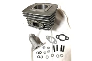 BGF G5 Steel Sleeve Upgraded 66/80cc Silver 8mm Wider Intake Port (40mm) Cylinder Iron BORE with Intake Include for Motor Bike 2-Stroke Engine