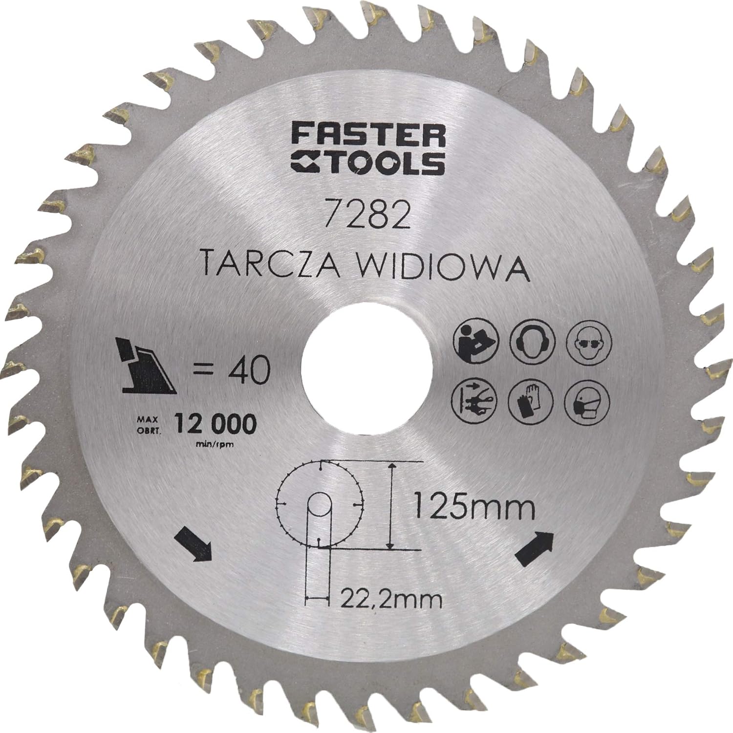 holzmetall Hoja de sierra circular para madera 125 x 22,2 mm, 40