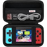 Supmay Carrying Case Compatible with KAVOYI/Beico/TEBIYOU 32 Bit Handheld Games for Kids, Portable Arcade Gaming Player Storage Holder Travel Bag with Mesh Pocket for Battery, USB Cable, Black