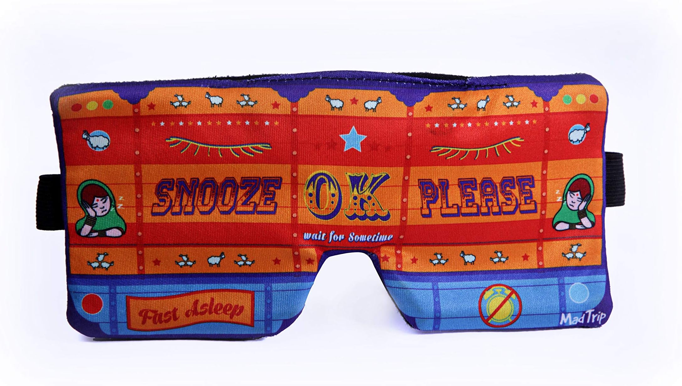 Madtrip Snooze Ok Please - Sleeping Eye Mask - Orange Version