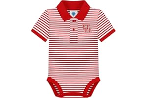 Creative Knitwear College Baby Striped Polo Bodysuit - Team Logo, Multiple Colors, for Boys & Girls (0-12 Months)