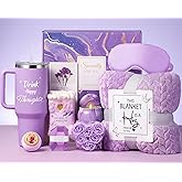 Birthday Gifts for Women Self Care Gifts Get Well Soon Gifts, Valentines Day Spa Gift Baskets w/Flannel Blanket 40 OZ Tumbler Care Package for Mom Girlfriend Wife Sister Best Friend Her Daughter