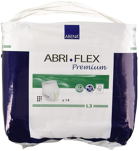 ABENA ABRI-FLEX PREMIUM PROTECTIVE UNDERWEAR, LEVEL 3, (MEDIUM TO EXTRA LARGE SIZES) LARGE, 14 COUNT