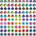 100 Stück Glas-Cabochon-Augen Für Puppenbau – Verschiedene Designs, Für Tonfiguren, DIY-Schmuck & Bastelprojekte