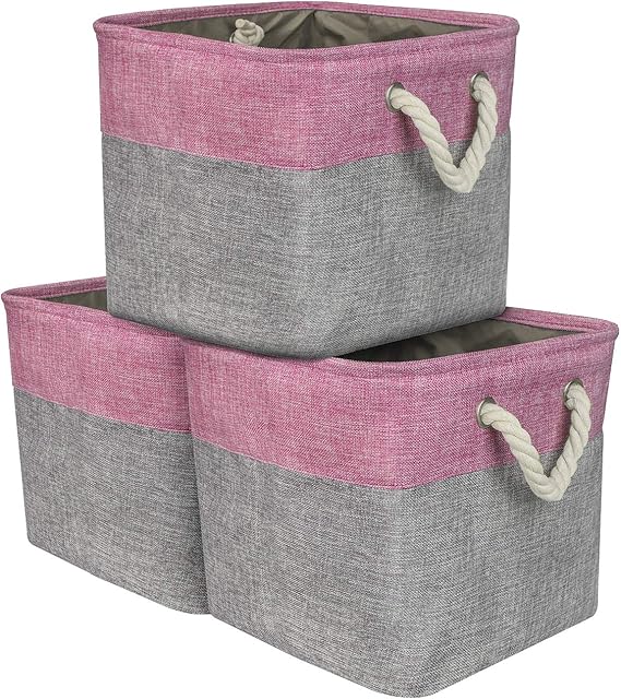 Sorbus Cube Storage Bins Basket Set [3Pack] Large Square