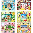chiazllta 30 Packs Summer Craft Kits for Kids Hello Summer DIY Picture Frame Craft Art Craft Aloha Beach Classroom Game Activ