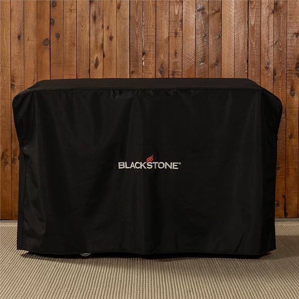 BLACKSTONE 5483 GRIDDLE COVER FITS 28 INCHES GRIDDLE COOKING STATION WITH HOOD WATER RESISTANT, WEATHER RESISTANT, HEAVY DUTY 600D POLYESTER FLAT TOP GAS GRILL COVER WITH CINCH STRAPS 28″ BLACK